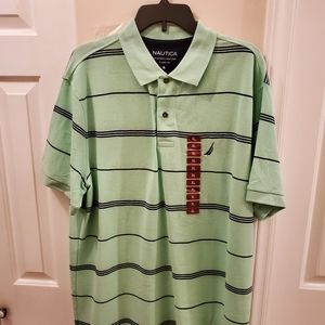 NEW SIZE XL NAUTICA MEN'S POLO SHIRT IN ASH GREEN